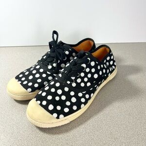Gudrun sjoden polka dot sneakers size 38 (7.5 US) black white rubber toe
